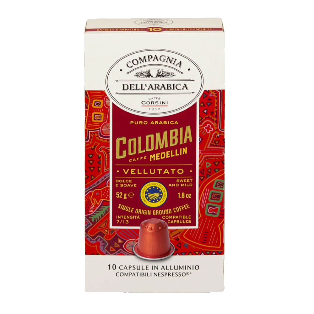10533 Кофе Колумбия Медельин Супремо натуральный жареный молотый в карт.пачке капсулы 10х5,2г
