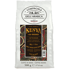 11087 Кофе Кения "АА" Уошт натуральный жареный в зернах в лам.пак.,500г