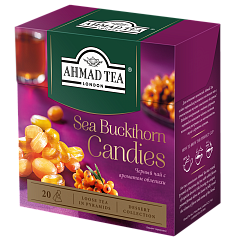 1402 Чай Облепиховые Леденцы со вкусом и ароматом облепихи, в пакетиках пирамидках 20х1,8г